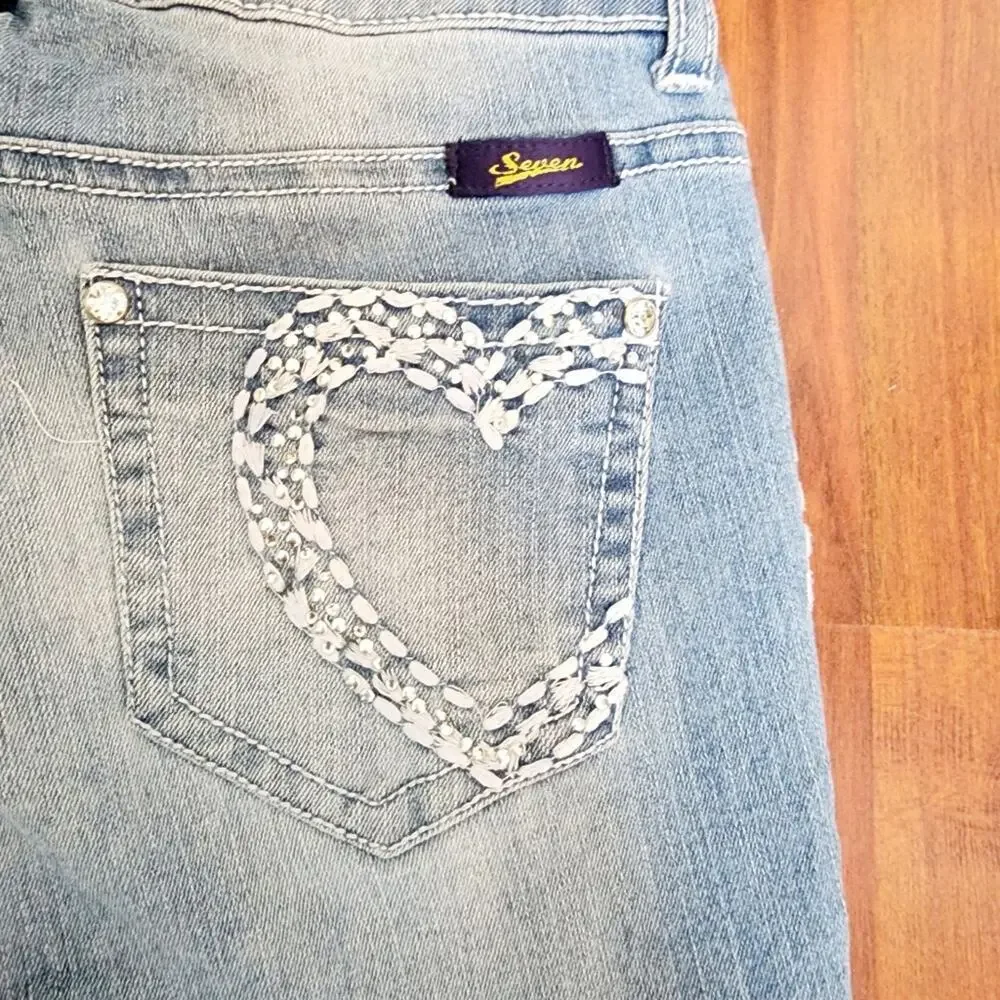 SEVEN7 GIRL EMBROIDERED /DAZZLE JEANS SIZE 10P